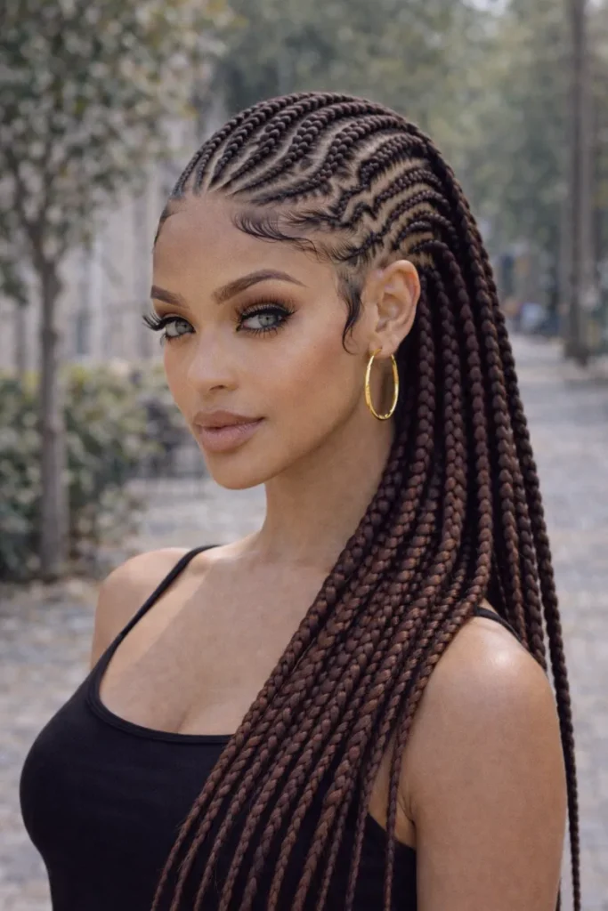 Swirl Cornrow Styles