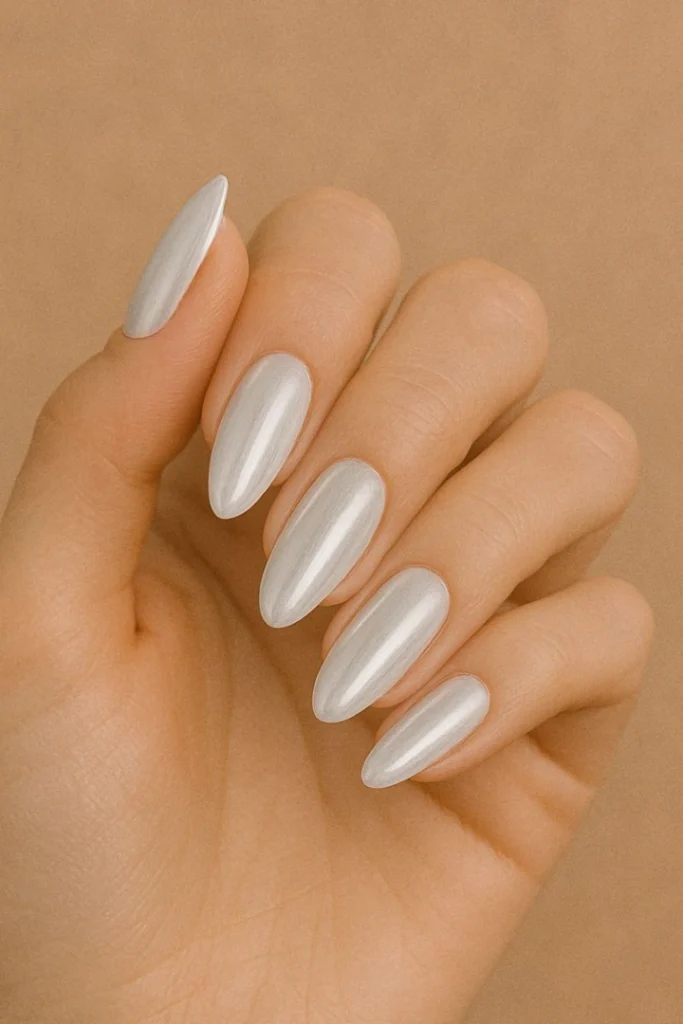 Winter Chrome Nails