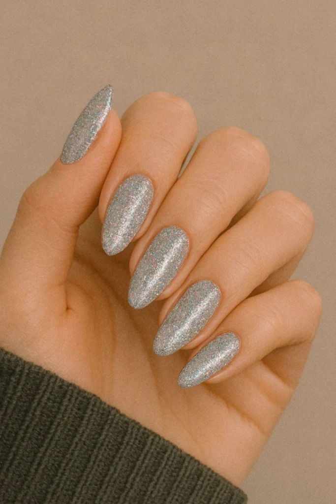 Winter Chrome Nails