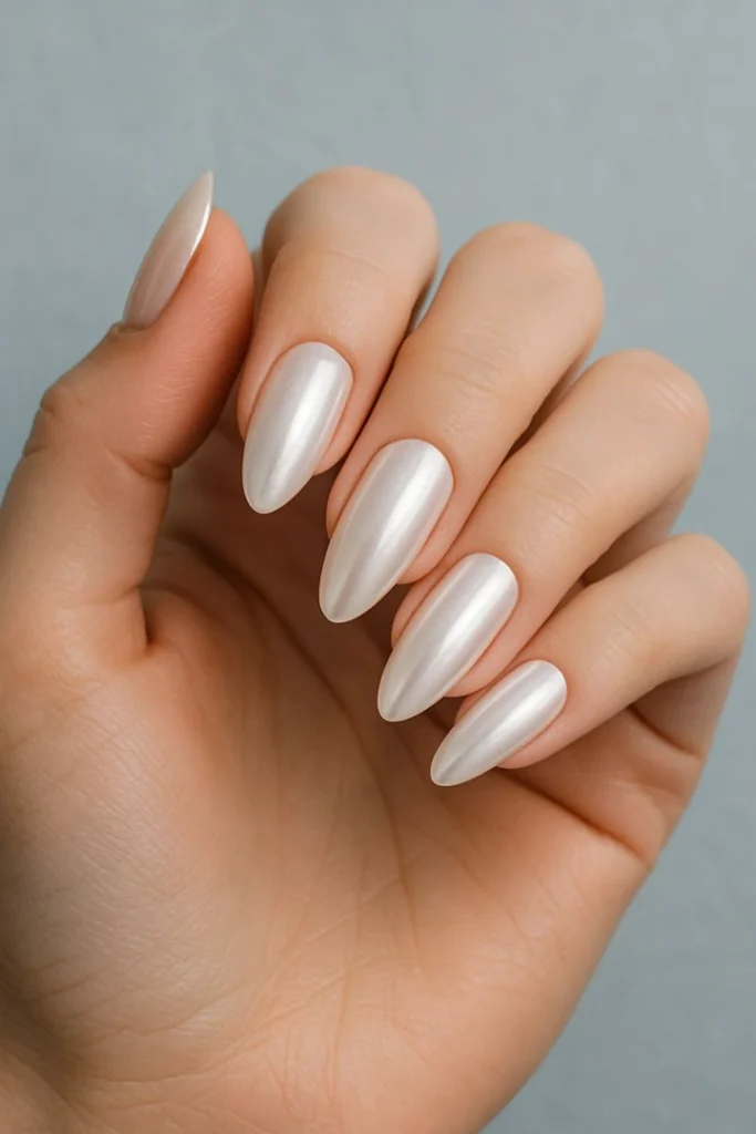 Winter Chrome Nails