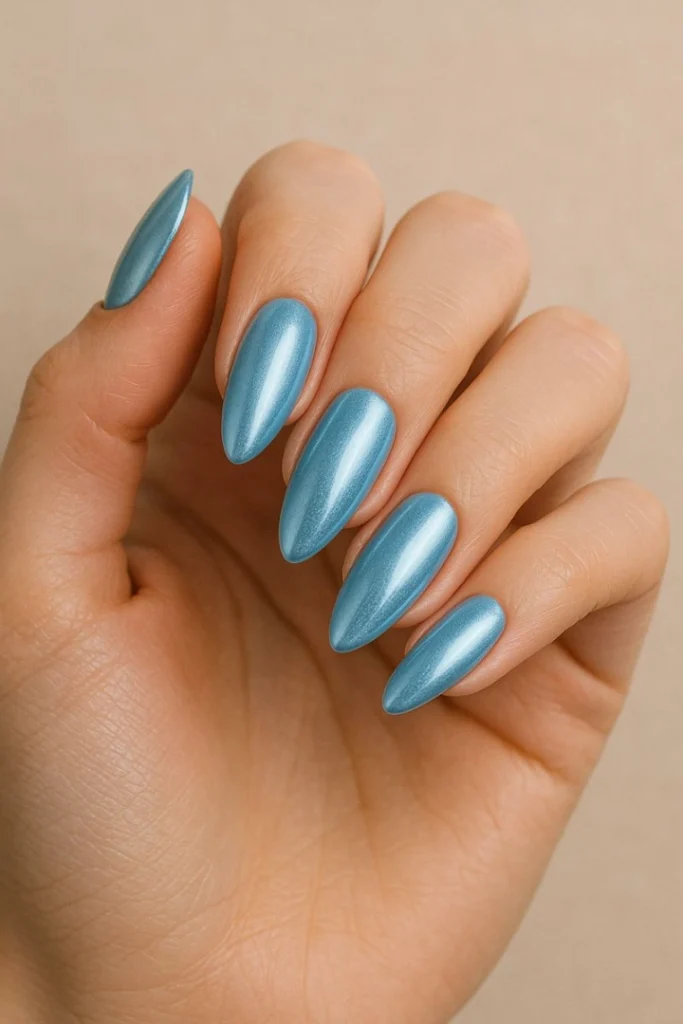 Winter Chrome Nails