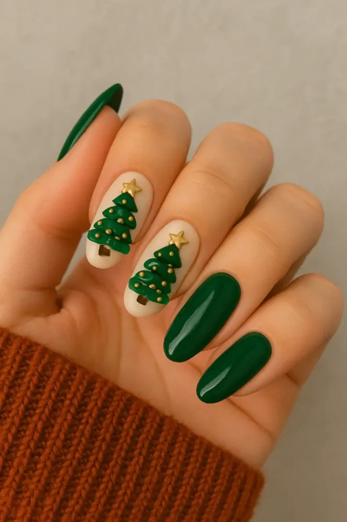 3D Christmas Nails