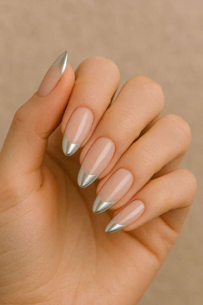 Winter Chrome Nails